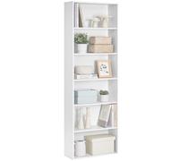 VASAGLE Libreria, Scaffale Libreria a 6 Ripiani, Scaffale Portaoggetti Aperto, 24 x 60 x 178,5 cm, per Soggiorno Studio Sala da Pranzo, Bianco Nuvola LBC169T14
