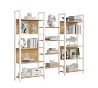 VASAGLE Libreria, Scaffale Portaoggetti, con 14 Ripiani, Struttura in Metallo, S
