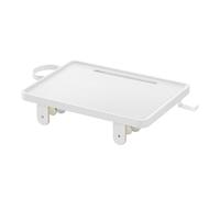 VASAGLE Mensola da Letto, Comodino Sospeso per Letto a Castello, Letto a Soppalco, Slot per Cellulare, Porta Bicchieri Girevole, Gancio, Morsetti Regolabili, Dormitorio, Bianco Nuvola LET301W02