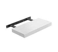 VASAGLE Mensola da Muro, Mensola da Parete, 20 x 40 x 3,8 cm, per Portafoto Decorazioni, Soggiorno Studio Cucina, Bianco Acero LWS024W44