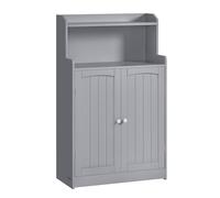 VASAGLE Mobile Bagno, 100 cm di Altezza, con 2 Ante, 2 Ripiani Regolabili | Armadietto per Sala da Pranzo, Cucina, Soggiorno, Grigio Tortora, Collezione SOFIE BBC770G02