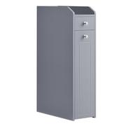 VASAGLE Mobile da Bagno, Mobiletto Salvaspazio, Mobiletto a Colonna, Porta Carta Igienica, con Cassetti, per Piccoli Spazi, Grigio Tortora BBC847G02