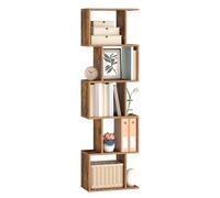 VASAGLE Scaffale a 5 Ripiani, Libreria, 24 x 40 x 159 cm, Divisorio per Stanza, Organizzatore a Cubi, Stile Moderno, per Soggiorno, Camera da Letto, Ufficio, Marrone Vintage LBC462K01