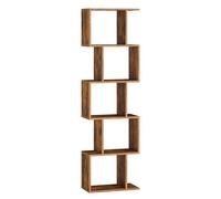 VASAGLE Scaffale a 5 Ripiani, Libreria, 24 x 40 x 159 cm, Divisorio per Stanza, Organizzatore a Cubi, Stile Moderno, per Soggiorno, Camera da Letto, Ufficio, Marrone Vintage LBC462K01
