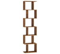 VASAGLE Scaffale a 6 Ripiani, Libreria, 24 x 40 x 191 cm, Divisorio per Stanza, Organizzatore a Cubi, Stile Moderno, per Soggiorno, Camera da Letto, Ufficio, Marrone Vintage LBC461K01