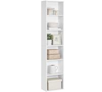 VASAGLE Scaffale a 6 Ripiani, Libreria, Scaffalatura Portaoggetti | Organizzatore con Scomparti, Ripiani Aperti, per Soggiorno, Ufficio, Bianco Nuvola, Collezione CUSTOS LBC167T14