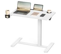 VASAGLE Scrivania con Ruote, Tavolino con Rotelle, Piano 80 x 45 cm, Regolabile