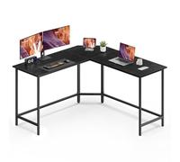 VASAGLE Scrivania per Computer a Forma di L, 140 x 140 x 76 cm, Scrivania ad Angolo, per Ufficio Studio, Nero Ebano e Nero Inchiostro LWD073B56V1