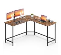 VASAGLE Scrivania per Computer a Forma di L, 140 x 140 x 76 cm, Scrivania ad Angolo, per Ufficio Studio, Marrone Vintage e Nero Inchiostro LWD73XV1