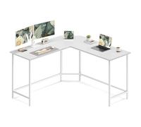 VASAGLE Scrivania per Computer a Forma di L, 140 x 140 x 76 cm, Scrivania ad Angolo, per Ufficio Studio, Bianco Acero LWD073W01V1