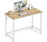 VASAGLE Scrivania per Computer, Postazione Lavoro, 50 x 100 x 76 cm, Scrivania da Ufficio, Studio Camera da Letto Soggiorno, Rovere Naturale e Bianco Perla LWD041W70V1