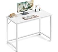 VASAGLE Scrivania per Computer, Postazione Lavoro, 50 x 100 x 76 cm, Scrivania da Ufficio, Studio Camera da Letto Soggiorno, Bianco Acero e Bianco Nuvola LWD041W44