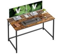 VASAGLE Scrivania per Computer, Postazione Lavoro, 60 x 120 x 76 cm, Scrivania da Ufficio, Studio Camera da Letto Soggiorno, Marrone Vintage e Nero Inchiostro LWD039B01