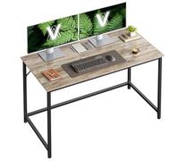 VASAGLE Scrivania per Computer, Postazione Lavoro, 60 x 120 x 76 cm, Scrivania da Ufficio, Studio Camera da Letto Soggiorno, Greige Melange e Nero Inchiostro LWD039B02