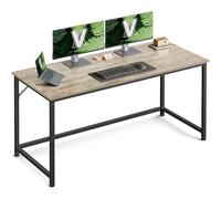 VASAGLE Scrivania per Computer, Postazione Lavoro, 60 x 135 x 76 cm, Scrivania da Ufficio, Studio Camera da Letto Soggiorno, Greige Melange e Nero Inchiostro LWD043B02