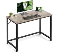 VASAGLE Scrivania per Computer, Postazione Lavoro, Scrivania da Ufficio, Studio Camera da Letto 50 x 100 x 76 cm, Stile Industriale, Struttura Metallica, Greige Melange e Nero Inchistro LWD041B02