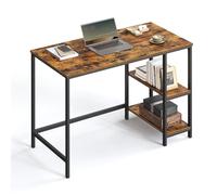 VASAGLE Scrivania per Computer, Scrittoio, 100 x 50 x 76 cm, Moderno, Tavolo da Lavoro, per Ufficio Camera da Letto Soggiorno, Marrone Vintage e Nero Inchiostro LWD046B01