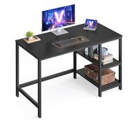 VASAGLE Scrivania per Computer, Scrittoio, 120 x 60 x 76 cm, Moderno, Tavolo da Lavoro, per Ufficio Camera da Letto Soggiorno, Nero Ebano LWD047B16