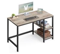 VASAGLE Scrivania per Computer, Scrittoio, 120 x 60 x 76 cm, Moderno, Tavolo da Lavoro, per Ufficio Camera da Letto Soggiorno, Greige Melange e Nero Inchiostro LWD47MB