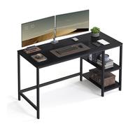 VASAGLE Scrivania per Computer, Scrittoio, 60 x 140 x 76 cm, Moderno, Tavolo da Lavoro, per Ufficio Camera da Letto Soggiorno, Nero Ebano LWD055B02