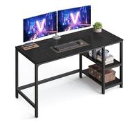 VASAGLE Scrivania per Computer, Scrittoio, 60 x 140 x 76 cm, Moderno, Tavolo da Lavoro, per Ufficio Camera da Letto Soggiorno, Nero Ebano LWD055B02