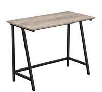 VASAGLE Scrivania per Computer, Scrittoio, Piano Vintage, Tavolo da Studio, Montaggio Facile, 50 x 100 x 75 cm, Industriale, Greige e Nero LWD040B02