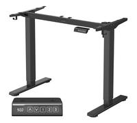 VASAGLE Scrivania Regolabile in Altezza Elettrica, Struttura per Scrivania, Supporto per Tavolo Senza Piano, con 2 Ganci, Funzione Memory con 3 Altezze, Acciaio, Nero Inchiostro LSD021B01