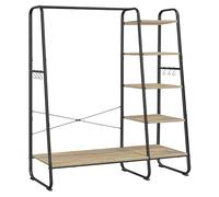 VASAGLE Stand Appendiabiti con Scarpiera, 5 Ripiani Portaoggetti