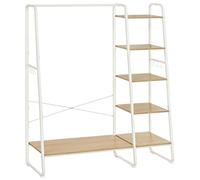VASAGLE Stand Appendiabiti con Scarpiera, 5 Ripiani Portaoggetti