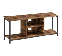 VASAGLE Supporto per TV a Grande Schermo, Mobile TV con Ripiani Aperti | Per Soggiorno, Sala di Intrattenimento, Marrone Vintage e Nero Opaco, Collezione BARNET LTV061K01