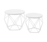 Set di 2 tavoli contenitori Vasagle Elezi bianco