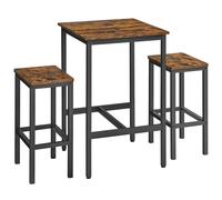 VASAGLE Tavolo Bar con 2 Sgabelli, Cucina Piccolo 60 x 60 x 90 cm, Ogni Sedia di