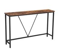 Vasagle Consolle Ingresso, Tavolo Stretto per Divano in Soggiorno, Salotto, Corridoio, Montaggio Facile, Marrone Vintage e Nero Inchiostro LNT020B01, 120x23x74cm