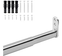 vasalat 27000905.29 Tubo per Armadio Estensibile | 90 - 110 cm telescopica | Stabile nicchia | Asta Appendiabiti, Argento, 90-110 cm