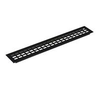 vasalat Griglia di ventilazione per frigorifero, 800 x 60 mm, pannello di ventilazione a innesto, anche per armadi e porte, in alluminio anodizzato nero