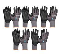 vasalat Guanti con gommini - Guanti di montaggio taglia 7 - Guanti da lavoro Gebol Multiflex robusti e traspiranti - 5 paia
