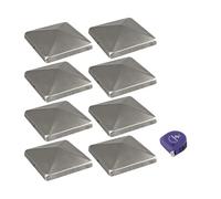 vasalat Holzpfostenkappe 120x120mm Edelst. Tappo per palo, Argento