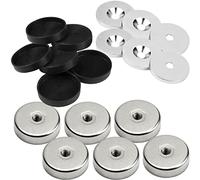 vasalat MTS Magnete - Magneti a cilindro con filettatura interna, con dischi metallici e tappi in gomma, ø 25 mm, neodimio nichelato, 18 pezzi