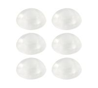 vasalat Set di fermaporta da parete, 32 mm, altezza 12 mm, fermaporta autoadesivo, ideale per la protezione di parete e porta, trasparente, 6 pezzi