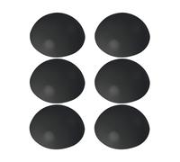 vasalat Set di fermaporta da parete, 32 mm, altezza 12 mm, fermaporta autoadesivo, ideale per la protezione di parete e porta, nero, 6 pezzi