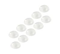 vasalat Set di fermaporta da parete, 32 mm, altezza 12 mm, fermaporta autoadesivo, ideale per la protezione di parete e porta, trasparente, 10 pezzi