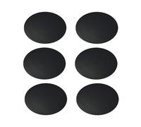 vasalat Set di fermaporta da parete, 60 mm, altezza 15 mm, fermaporta autoadesivo, ideale per la protezione di pareti e porte, colore nero, 6 pezzi