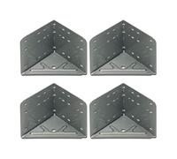 vasalat VAS203 Raccordo angolare in acciaio grigio argento, 4 pezzi, 115 x 115 x 133 mm, 4 Stk, Set di 4