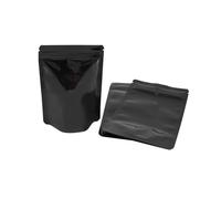 VASANA 100 sacchetti in Mylar nero da 7,5 x 10 cm, sacchetti in alluminio per alimenti, richiudibili, con tacca a strappo, per chicchi di caffè e tè