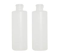 VASANA 2 bottiglie di plastica trasparente da 192,8 g, con tappo a scatto, vuote, da viaggio, comprimibili, per shampoo, bagnoschiuma, salsa, pulizia del viso, crema a bolle da 200 ml