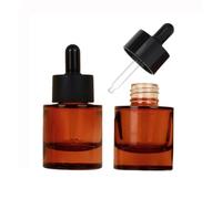 VASANA 2 flaconi contagocce in vetro spesso da 30 ml, bottiglie per oli essenziali, a prova di perdite, con contagocce, per profumo, campioni, essenze, liquidi, cosmetici (ambra)