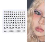 VASANA 2 fogli di adesivi finti per piercing alle labbra, autoadesivi, con strass, colore metallico, per decorazioni fai da te, gioielli, vestiti, trucco, festival, carnevale, decorazione, UPY78909