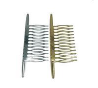 VASANA 2 PZ (oro+argento) Donne Ragazze Elegante Pettine in Lega Liscia Francese Twist Pettine Inserti per Capelli Manopole Pettine Capelli Pettine Laterale Capelli Hair Styling Strumento