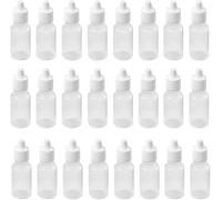 VASANA 24 flaconi vuoti da 20 ml, in plastica bianca, con contagocce, comprimibili, portatili, per liquidi oculari, oli essenziali, con tappo a vite, T, 20 ml