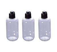 VASANA 3 bottiglie vuote da 300 ml, ricaricabili, in plastica trasparente, con tappo a scatto, per cosmetici, acqua, liquidi, articoli da toeletta, shampoo, lozioni, gel doccia